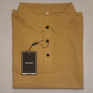 Zeususer Mens Golf Polo Shirt XL Short Sleeve Moisture Wicking NWT